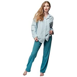 greenjama Gots gecertificeerd pyjamashirt voor dames, Topaas