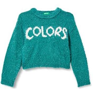 United Colors of Benetton Pull à manches longues col rond pour filles, Vert marine 1b0, 170