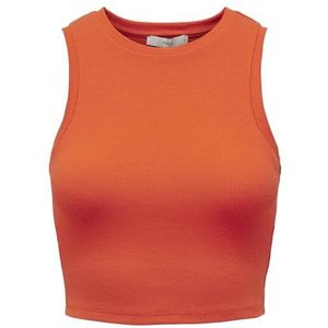 ONLY Onlvilma Korte tanktop S/L Jrs Noos Tanktop voor dames, Oranje, XS