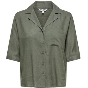 Onltokyo Life Ss Linen Bl T-shirt Pnt Noos, Mulled Basil, L