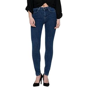 ONLY OnlPower Mid Push Up Jeans coupe skinny, Bleu foncé denim, M / 34L