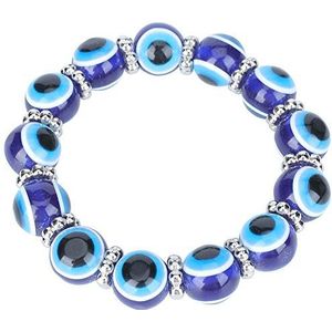 Hztyyier Turkse boze oogbescherming, armband Turkije blauw oog met Hamsa Handgemaakte Slecht Oog Armband, One Size, Koper, Goed, Koper, Goed