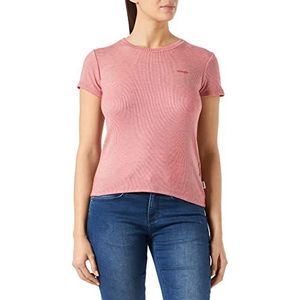 Wrangler Slim Stripe T-shirt voor dames, Holly Berry