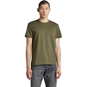 G-STAR RAW Side Stencil T-shirt, groen (Shadow Olive 336-B230), M voor mannen, groen (Shadow Olive 336-b230), M, groen (Shadow Olive 336-b230)