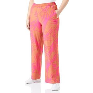 comma Lange broek, losse pasvorm, oranje|roze, 38, Oranje|Roze