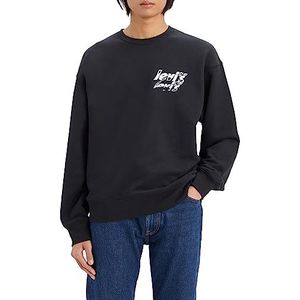 Levi's Relaxd Graphic Crew Sweatshirt voor heren (1 stuk), Poster Logo Crew Kaviaar