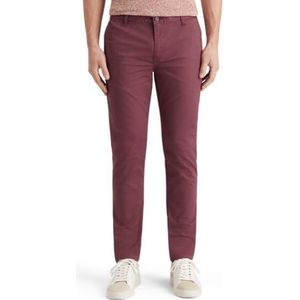 Scotch & Soda Essential Mott Slim Fit Chino - Stretch Katoen Chino Broek voor Heren, Wijn 0640