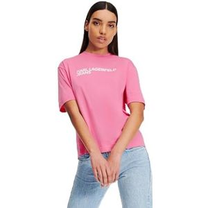 KARL LAGERFELD JEANS Klj Regular Sslv T-shirt voor dames, Moonlite Paars