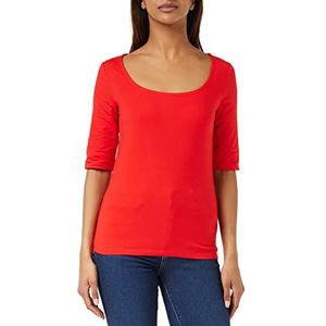 People Tree Gabrielle Top T-Shirt Femme, Rouge, 40
