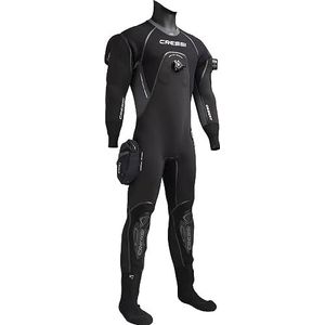 Cressi Desert Man Dry Suit 4 mm HD waterdicht neopreen pak, zwart/grijs, XXXL/7
