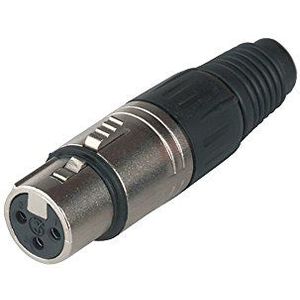 Gewa Connecteur Alpha Audio, XLR(m) connecteur coudé, Pour câble jusqu'à 8 mm de diamètre