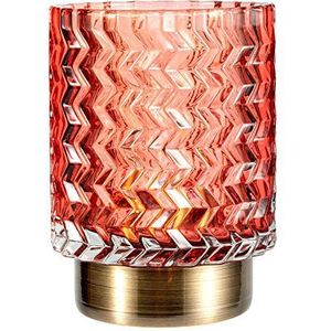 Pauleen 48130 Sweet Glamour Mobiele Lamp Poser Timer 6 uur Batterij Armatuur Kabel Glas Roze/Metaal, 0,4 W