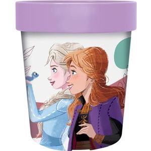 Disney Frozen Elsa en Anna 260 ml blauw plastic meisjesglas met antislip onderkant