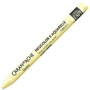 Caran d'Ache Neolor II 011 pastelkrijt geel/geel (7500.011) / pastelkrijt (1 verpakking) / aquarelwas / voor papier, glas, hout, stof, steen