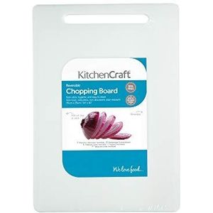 KitchenCraft KCBOARD350 Snijplank van niet-giftige kunststof, 35 x 25 cm, wit