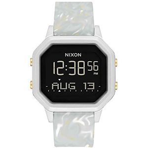 Nixon A1211-3413-00 digitaal dameshorloge met siliconen armband, wit, armband, Wit, Riem