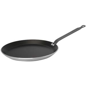 DE BUYER Resto Crêpe-pan, shock, inductie, zwart, metallic, 26 cm