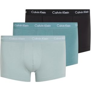 Calvin Klein Heren set van 3 boxershorts met lage taille 0000u2664g lage taille onderbroek (pak van 1), Veelkleurig (zwart, schaduw, leisteen turquoise)