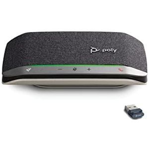 Poly Sync 20+ Bluetooth-luidspreker met bluetooth-adapter, USB-A (Plantronics) – draagbare persoonlijke luidspreker – vermindering van lawaai/echo, draadloze verbinding met een PC/Mac/draagbaar