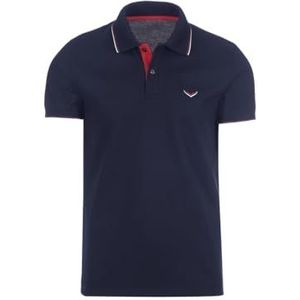 Trigema poloshirt slim fit heren, Navy Blauw