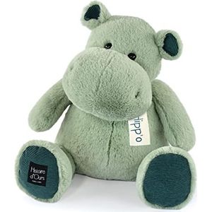 Geschiedenis van Bear - Hippo pluche dier - amandelgroen - 40 cm - nijlpaard - HO3210