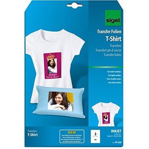 SIGEL Ip650 inkjet-transferdruk voor lichte T-shirts, DIN A4 (21 x 29,7 cm), 197 µm, 3 vellen