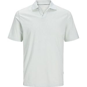 JACK & JONES Jjesummer Linen Polo SS Sn Shirt met lange mouwen voor heren, Verzachtende zee