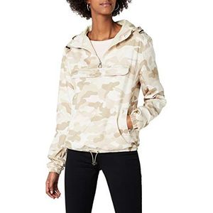 Urban Classics Dames Camo Pullover Jacket, Camouflage Sand, S Vrouwen, camouflage zand