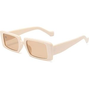Grainas Retro Rechteckige Sonnenbrille für Damen Herren Unisex Vintage Schmale Brille UV400-Schutz Sunglasses