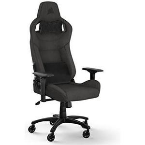 Corsair T3 RUSH Fabric (2023) Gamingstoel, geïnspireerd op motorsporten, bekleding van zachte stof, afneembaar nekkussen en lendensteun met traagschuim, antraciet