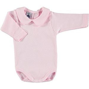 BABIDU Bodysuit met katoenen kraag, uniseks, roze, 12 maanden, Roze