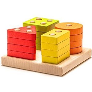 CUBIKA 15344 - houten classificatiespel - kleuren en vormen 3 - bouwspel voor kinderen - meer dan 18 maanden