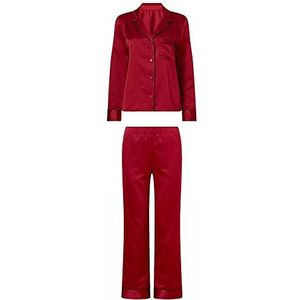Calvin Klein L/S pyjama set voor dames, Rode mat.