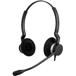 Jabra Biz 2300 USB-C UC On-Ear Stereo Headset - Unified Communications Certified Noise Cancelling bedrade hoofdtelefoon met besturingseenheid voor softphones en desktoptelefoons, zwart