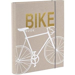 goldbuch 63 006 Bike Book fotoboek, schrijfboek 18,5 x 23 x 3 cm, 50 pagina's stippen, schetsboek FSC-karton, FSC-papier 170 g/m², Kladde reliëf goud en wit, grijs fotoboek