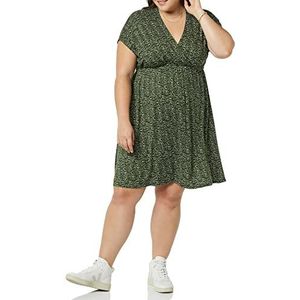 Amazon Essentials Robe en surplice pour femme (disponible en grande taille), vert olive, taille L