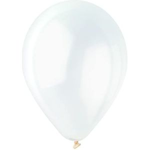 Set van 100 hoogwaardige natuurlijke latexballonnen G120 (Ø 33 cm/13 inch) transparant