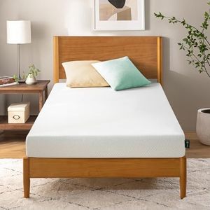 Zinus Matras van visco-elastisch schuim, 90 x 200 cm, comfortabel matras met gemiddelde hardheid, gewatteerde overtrek, hoogte 11 cm, Öko-Tex