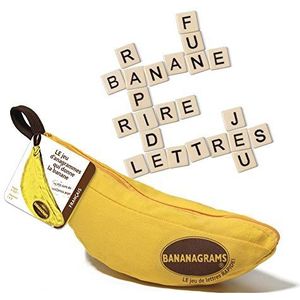 BANANAGRAMS Franse versie – letter- en snelheidsspel – spel met letters plezier – letterspel vanaf 7 jaar – letterspel voor 1 tot 8 spelers – 91097, geel