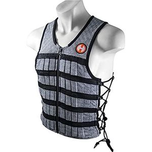 HYPERWEAR Hyper uniseks vest, verstelbaar, 4,5 kg, verstelbaar gewichtsvest voor fitness, zwart/zilver