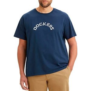 Dockers Big & Tall Logo T-Shirt, Pembroke + gebogen logo