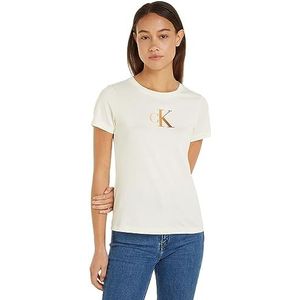 Calvin Klein Jeans T-shirt met kleurverloop Ck T-shirts S/S dames, Wit