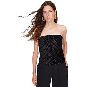 Trendyol Trendyol Strapless geweven bustier voor dames, beha, 1 stuk, zwart.