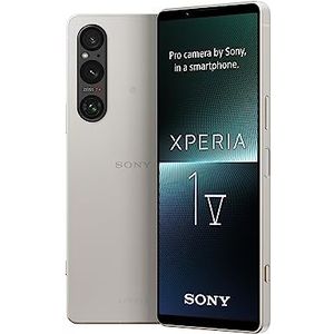 Sony Xperia 1 V – Android smartphone, mobiele telefoon – display 6,5 inch 21:9 CinemaWide 4K HDR OLED – 120 Hz koelsnelheid – drievoudige camera – 256 GB opslag – IP65/68 (zilver)