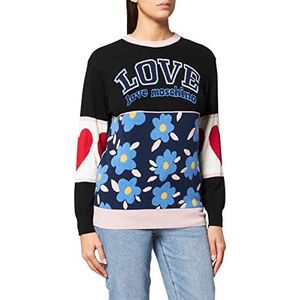 Love Moschino Damestrui met lange mouwen en, Ws91g / zwart / roze