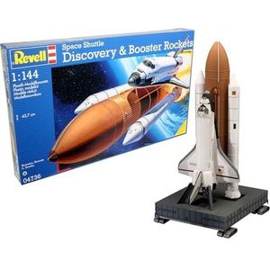 Revell Space Shuttle Discovery & Booster Rockets modelleerset I modelbouwset voor jongens, meisjes en volwassenen en kinderen I Nasa 1:144 ruimteshuttle om zelf te monteren