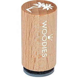 Woodies Mini stempel palm, hout, 1,5 x 1,5 x 3 cm