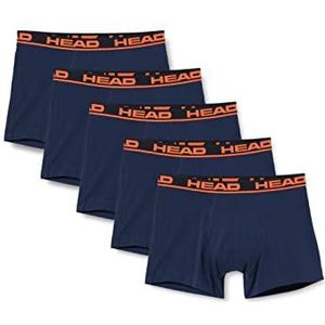 HEAD Basic boxershorts voor heren, Peacoat/oranje
