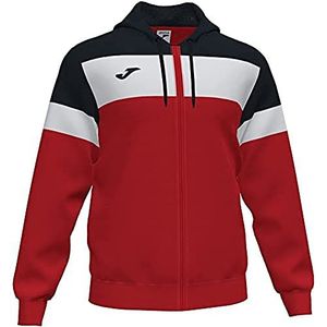 Joma Crew IV jas met capuchon voor jongens, rood/zwart, 3XS