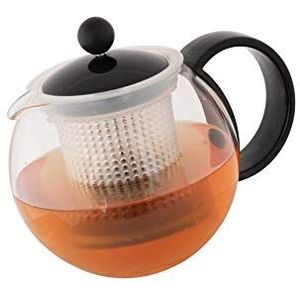Bodum - 1842-01GVP - Assam - Theepot met glazen zuiger - filter en deksel van kunststof - 0,5 l - zwart